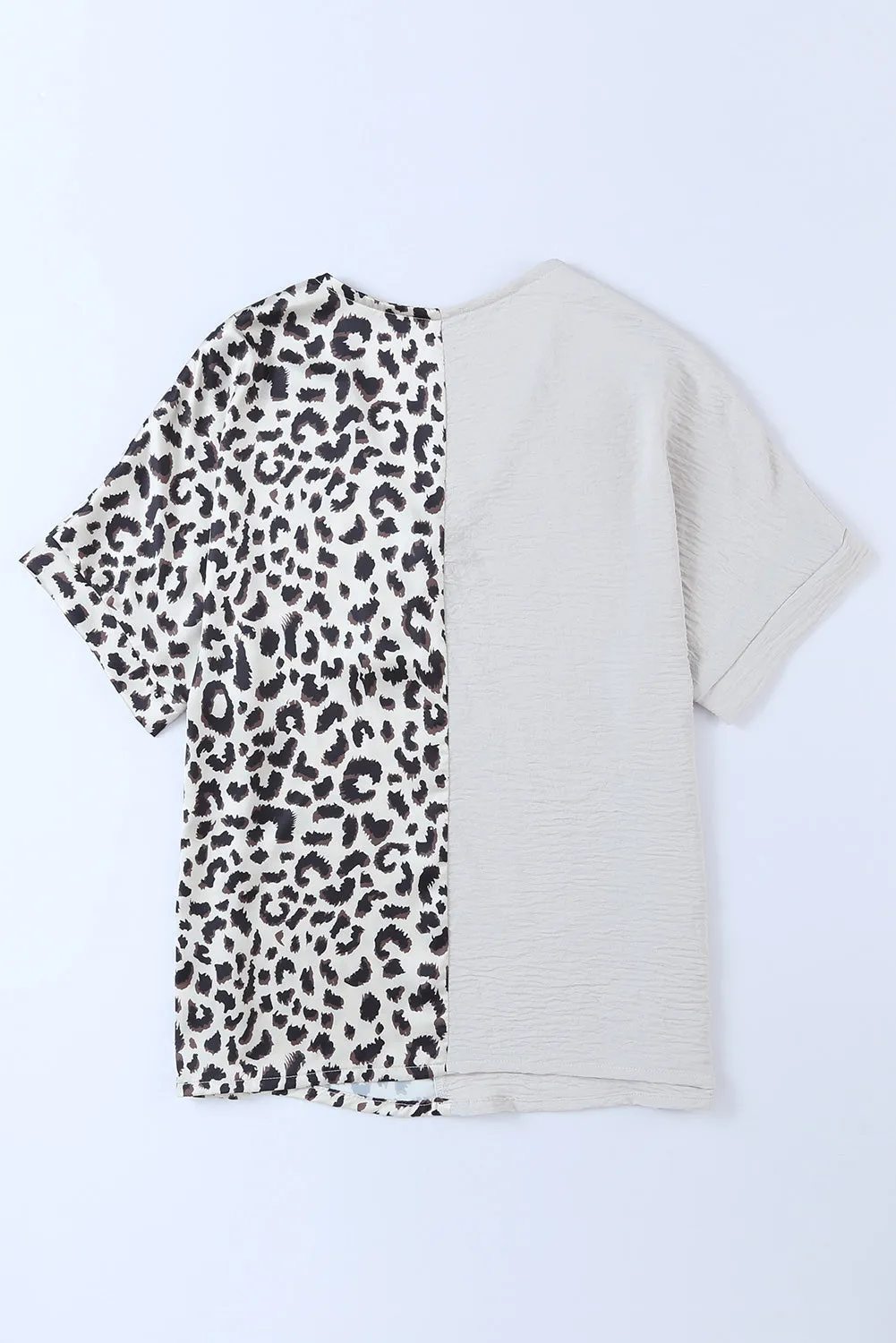 * APP EXCLUSIVE* Leopard Color Block Vneck Blouse
