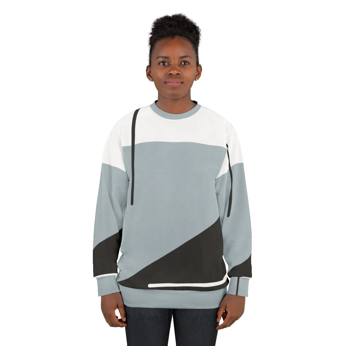 Abstract Minimal Sweatshirt | Geometric Monochrome Apparel