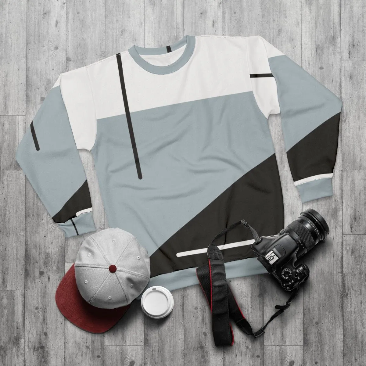 Abstract Minimal Sweatshirt | Geometric Monochrome Apparel