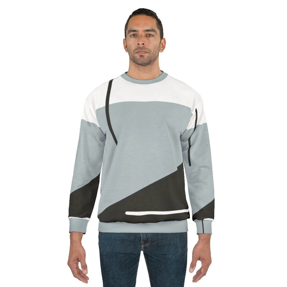 Abstract Minimal Sweatshirt | Geometric Monochrome Apparel