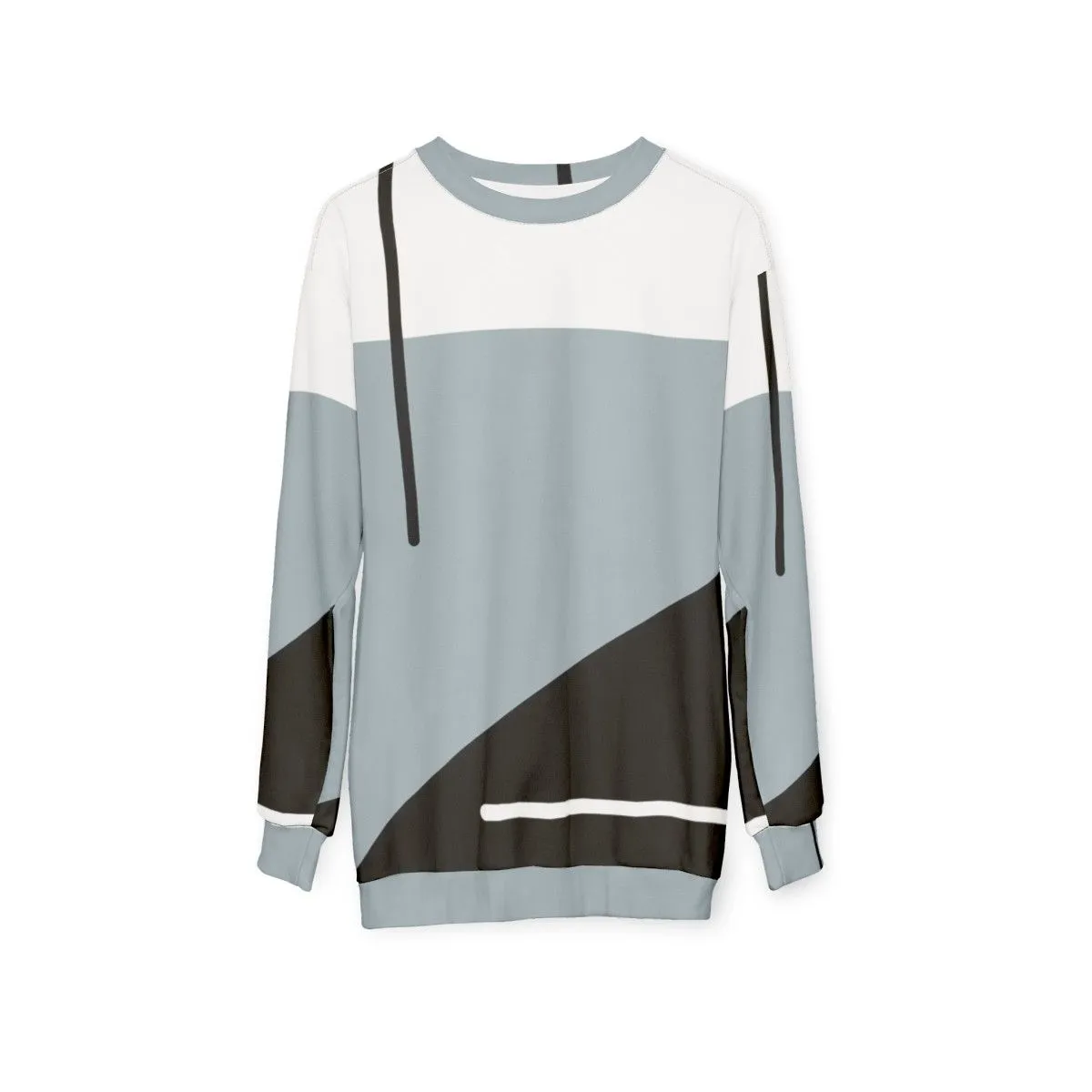 Abstract Minimal Sweatshirt | Geometric Monochrome Apparel
