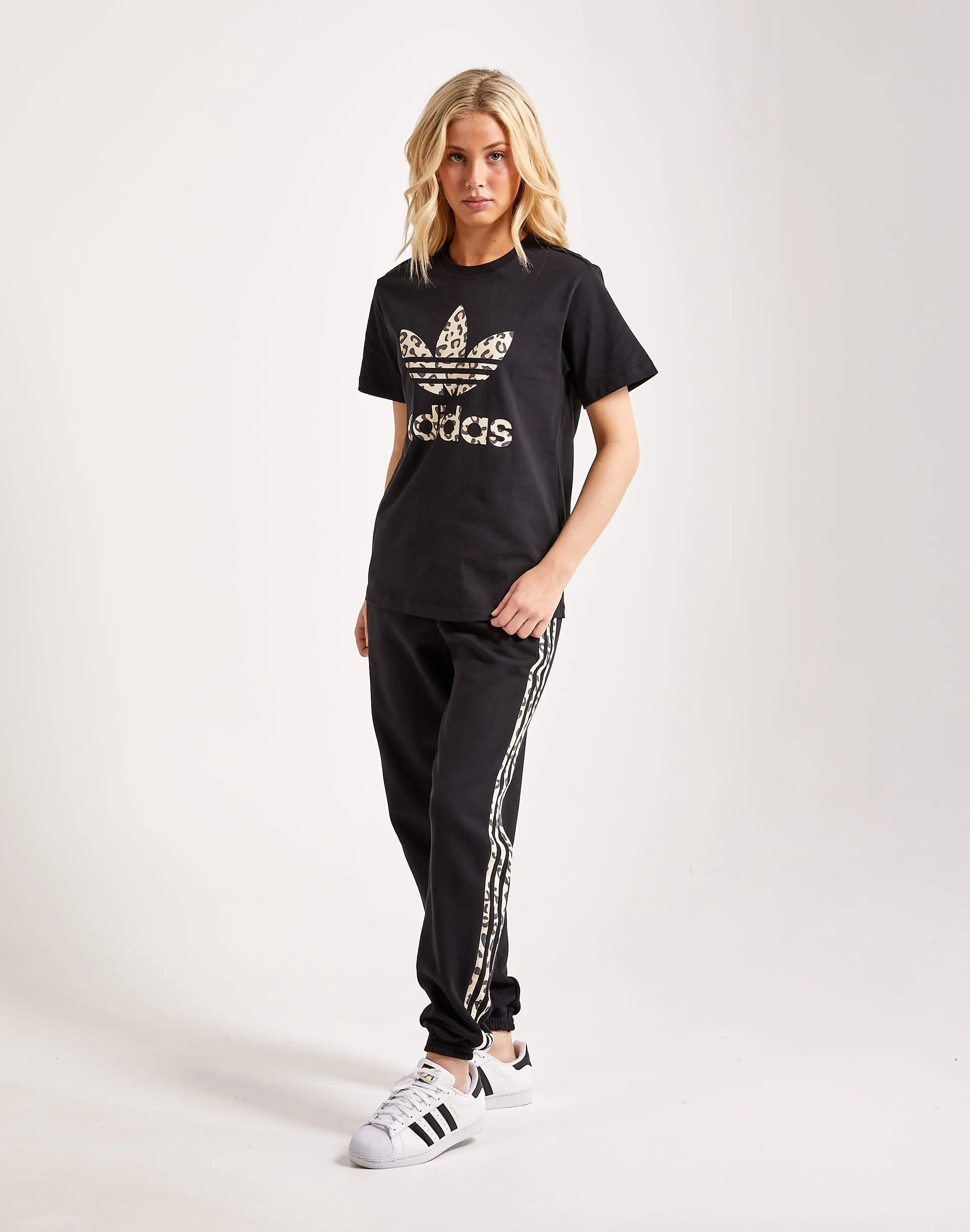 Adidas Leopard Luxe Trefoil Tee