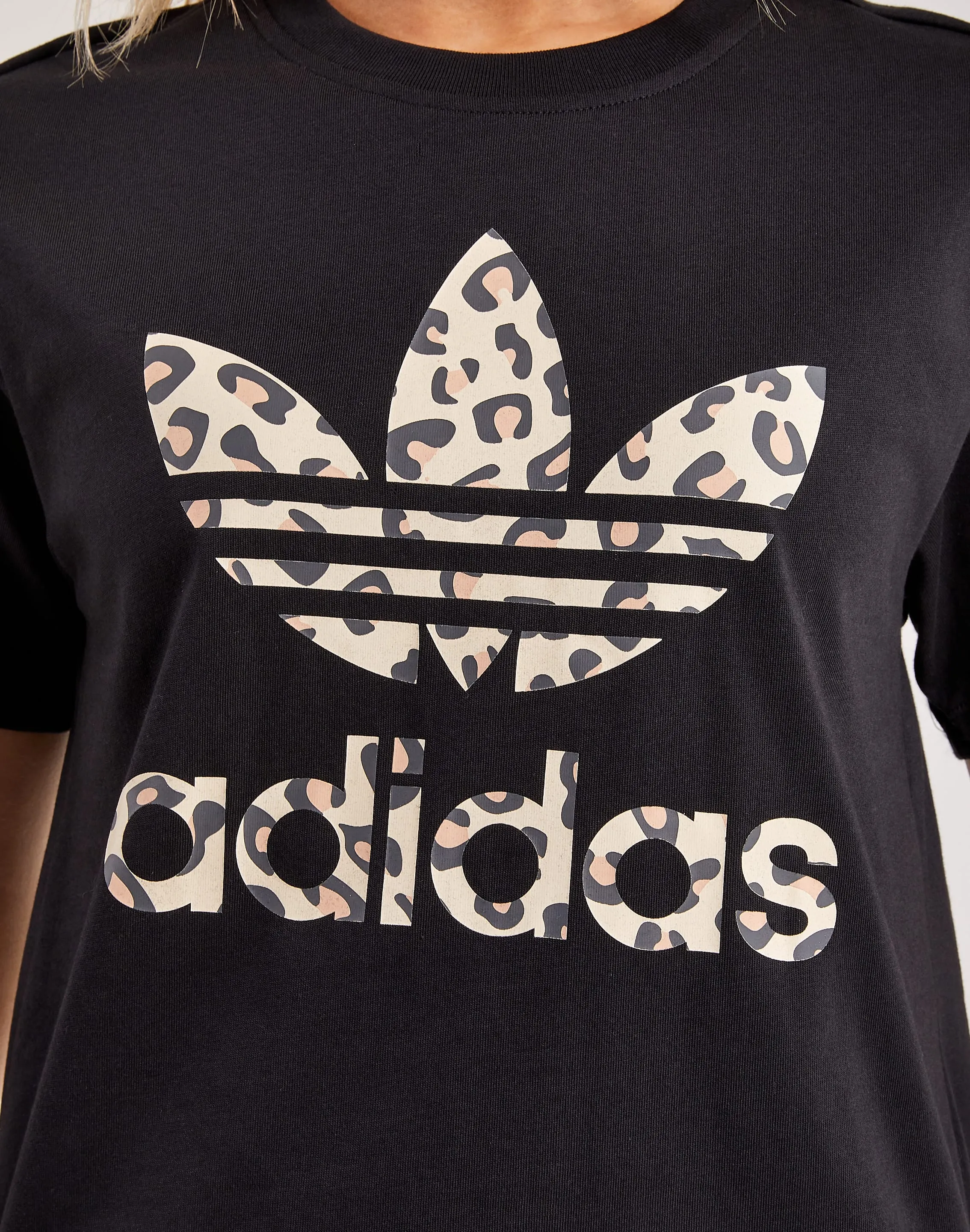 Adidas Leopard Luxe Trefoil Tee