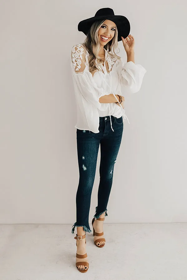 All Day Chic Lace Top in Cream