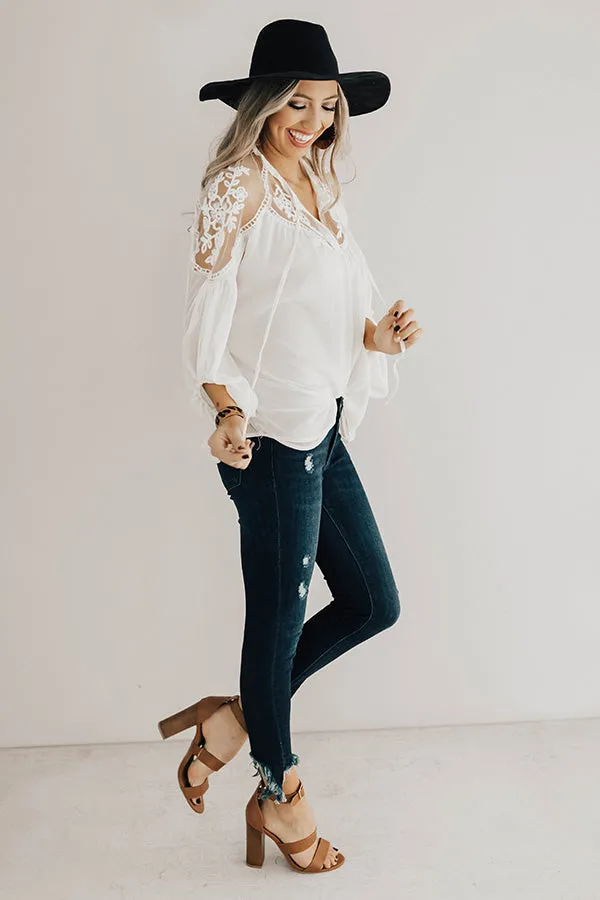 All Day Chic Lace Top in Cream