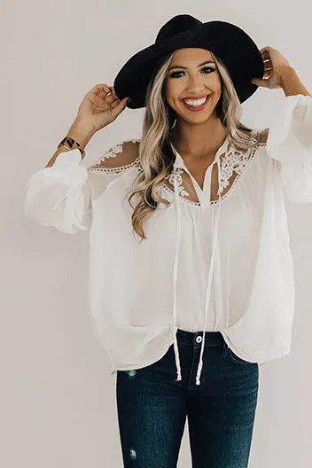 All Day Chic Lace Top in Cream