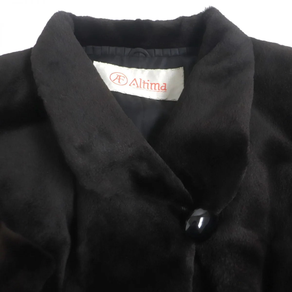 Altima MINK Fur Coat Dark Brown Size 13-15