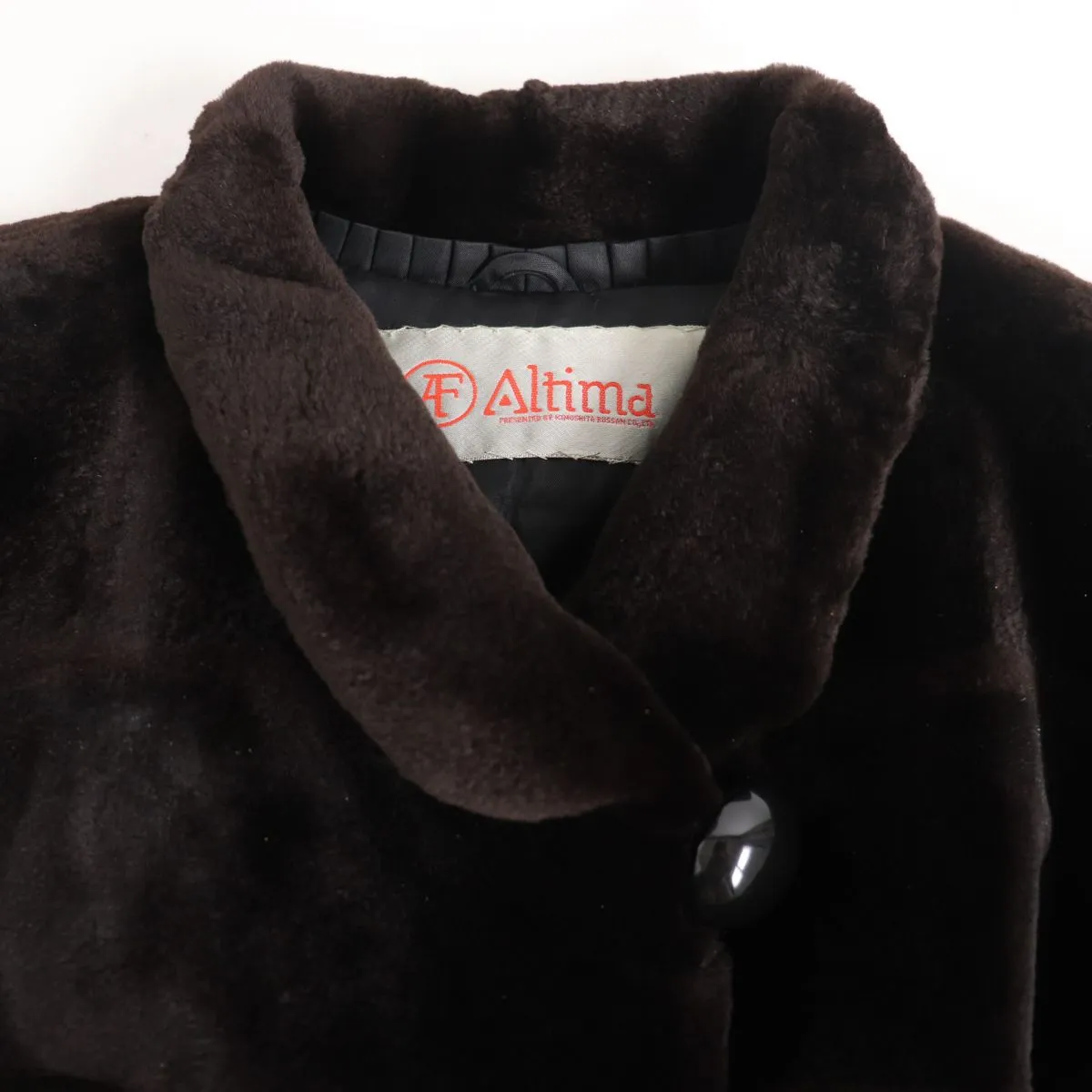 Altima MITSUKOSHI Mink Fur Coat, Dark Brown, F