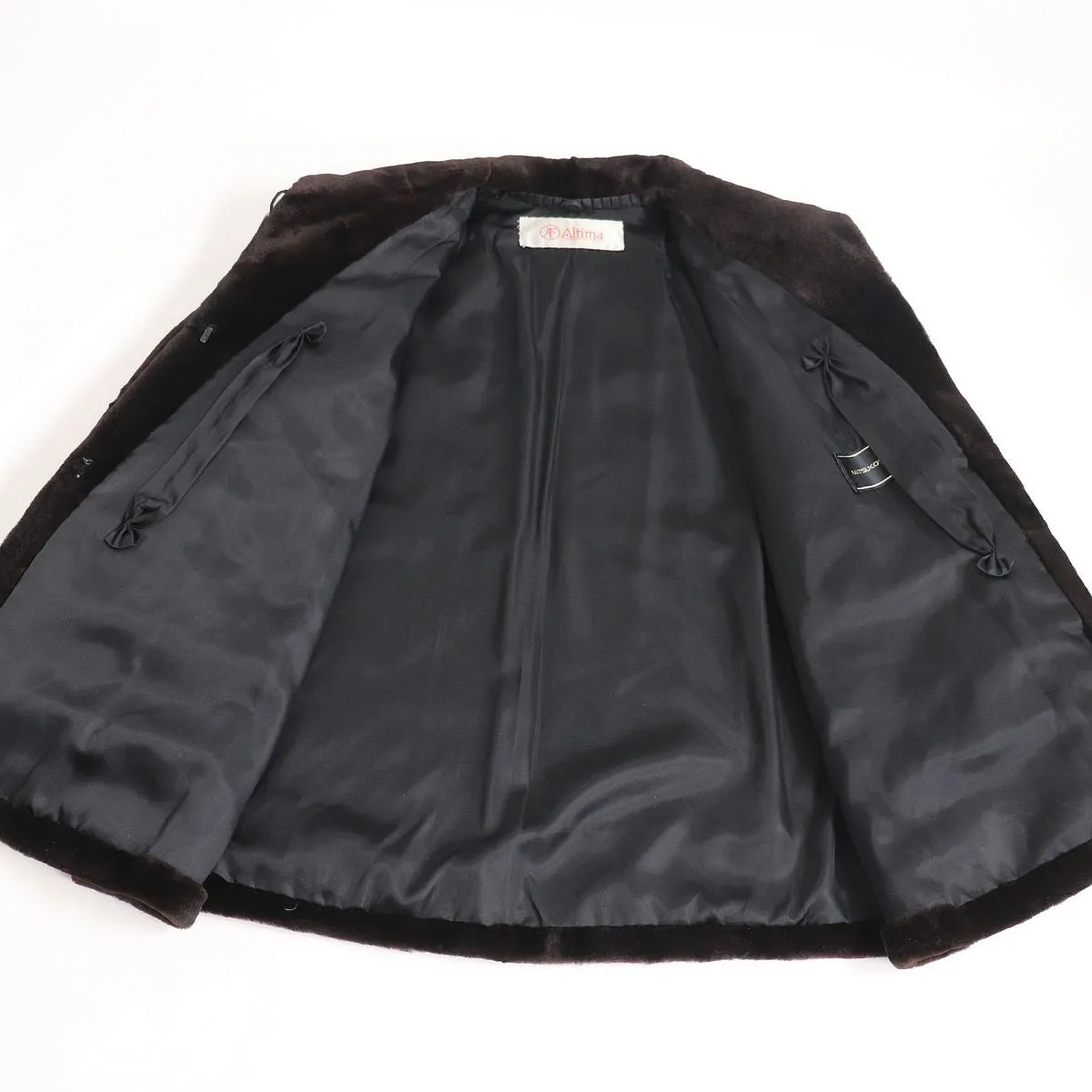 Altima MITSUKOSHI Mink Fur Coat, Dark Brown, F