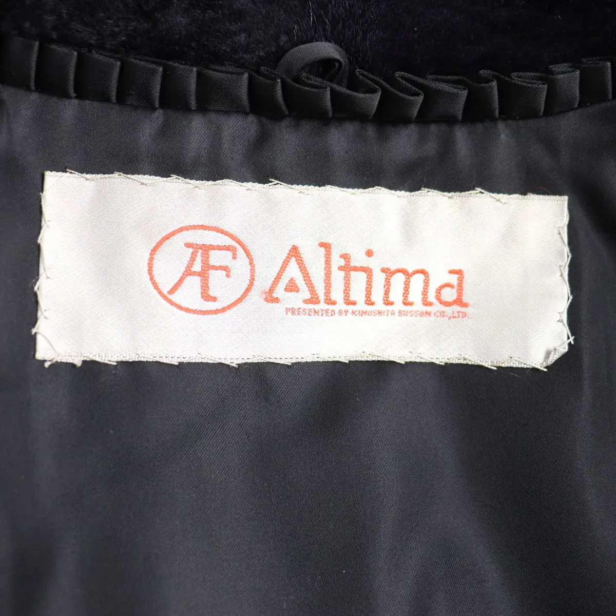 Altima SAGA Mink Fur Coat, Dark Navy, F
