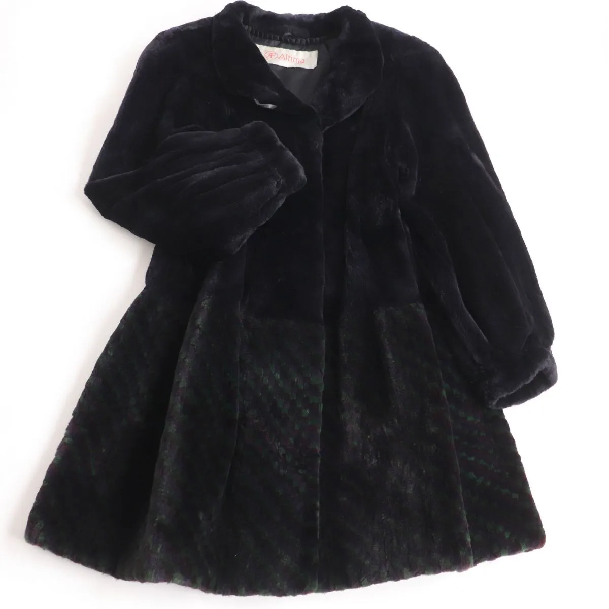 Altima SAGA Mink Fur Coat, Dark Navy, F