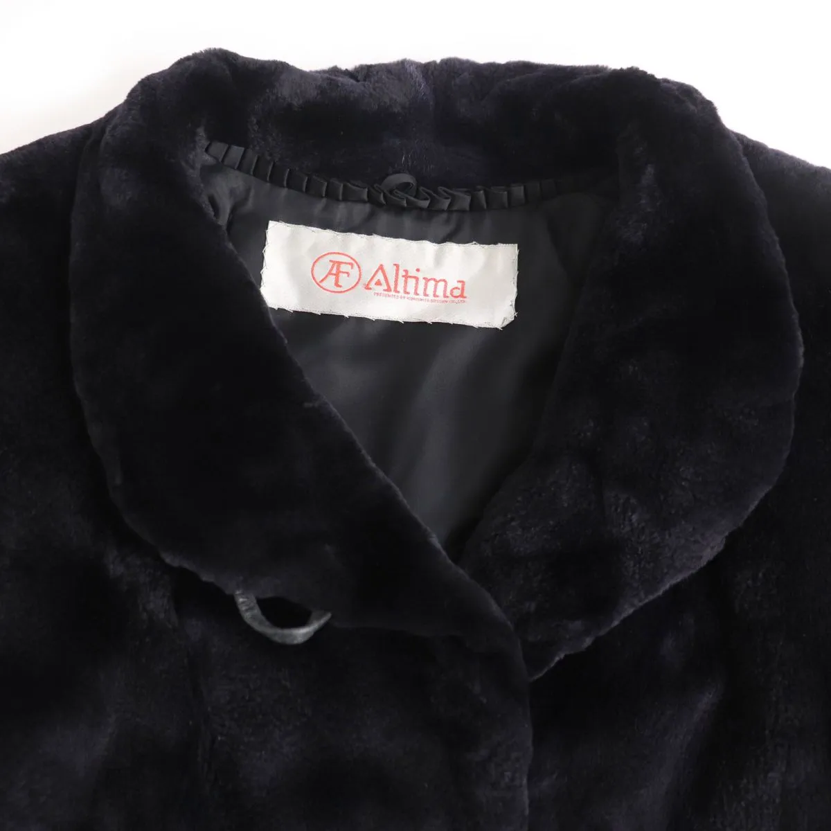 Altima SAGA Mink Fur Coat, Dark Navy, F