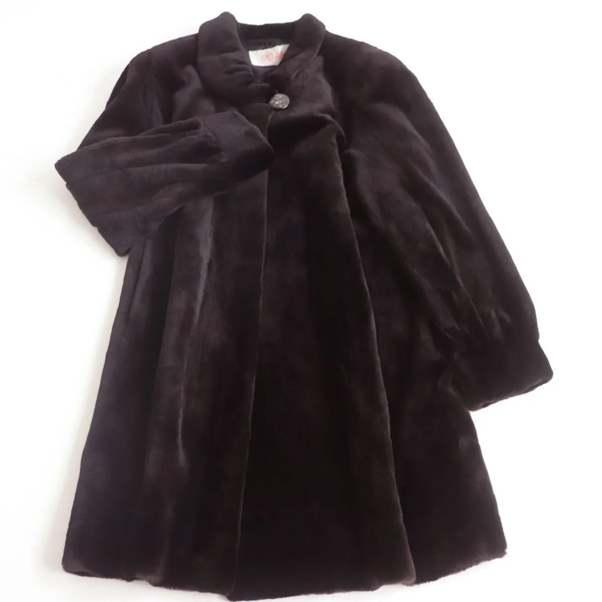 Altima SAGA Sheared Mink Fur Coat, Dark Brown, F