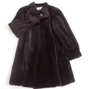 Altima SAGA Sheared Mink Fur Coat, Dark Brown, F