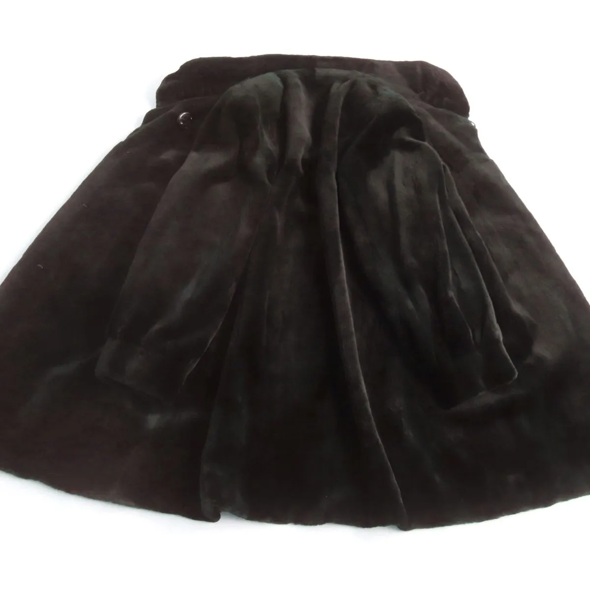 Altima SAGA Sheared Mink Fur Coat, Dark Brown, F