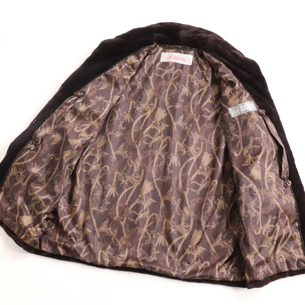 Altima Saga Sheared Mink Fur Coat, Dark Brown