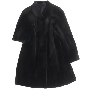 American Mink Real Fur Semi-long Coat