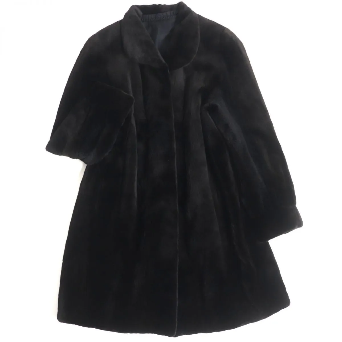American Mink Real Fur Semi-long Coat