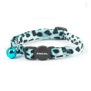 Ancol Velvet Turquoise Leopard Print Cat Collar