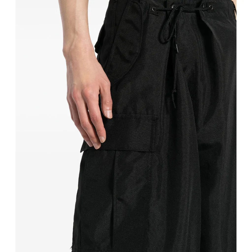 Asymmetrical Cargo Pants Black