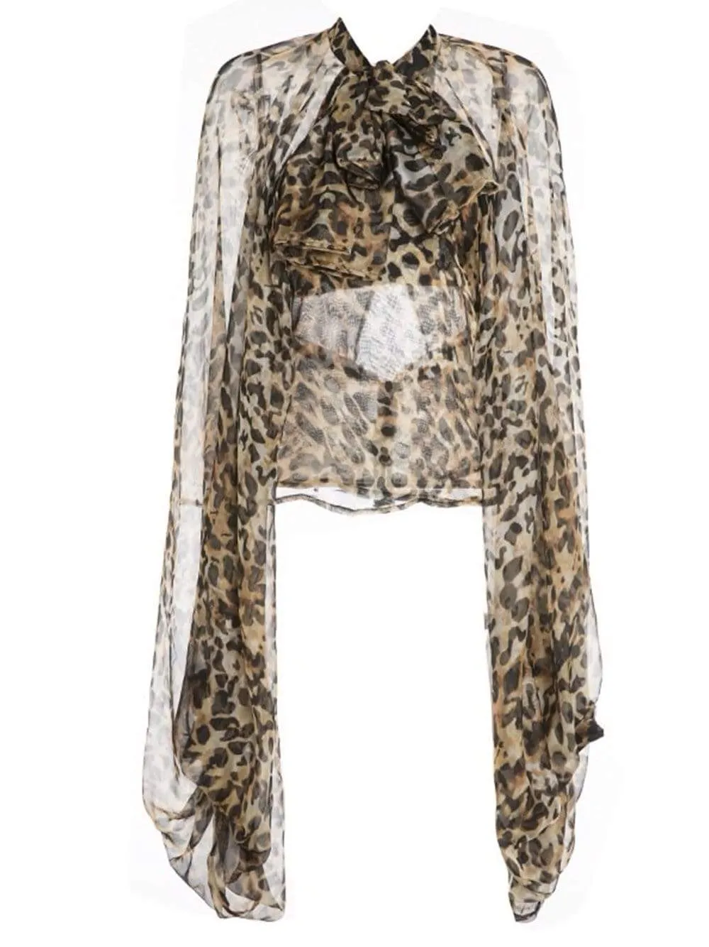 AVELINE Oversized Chiffon Blouse
