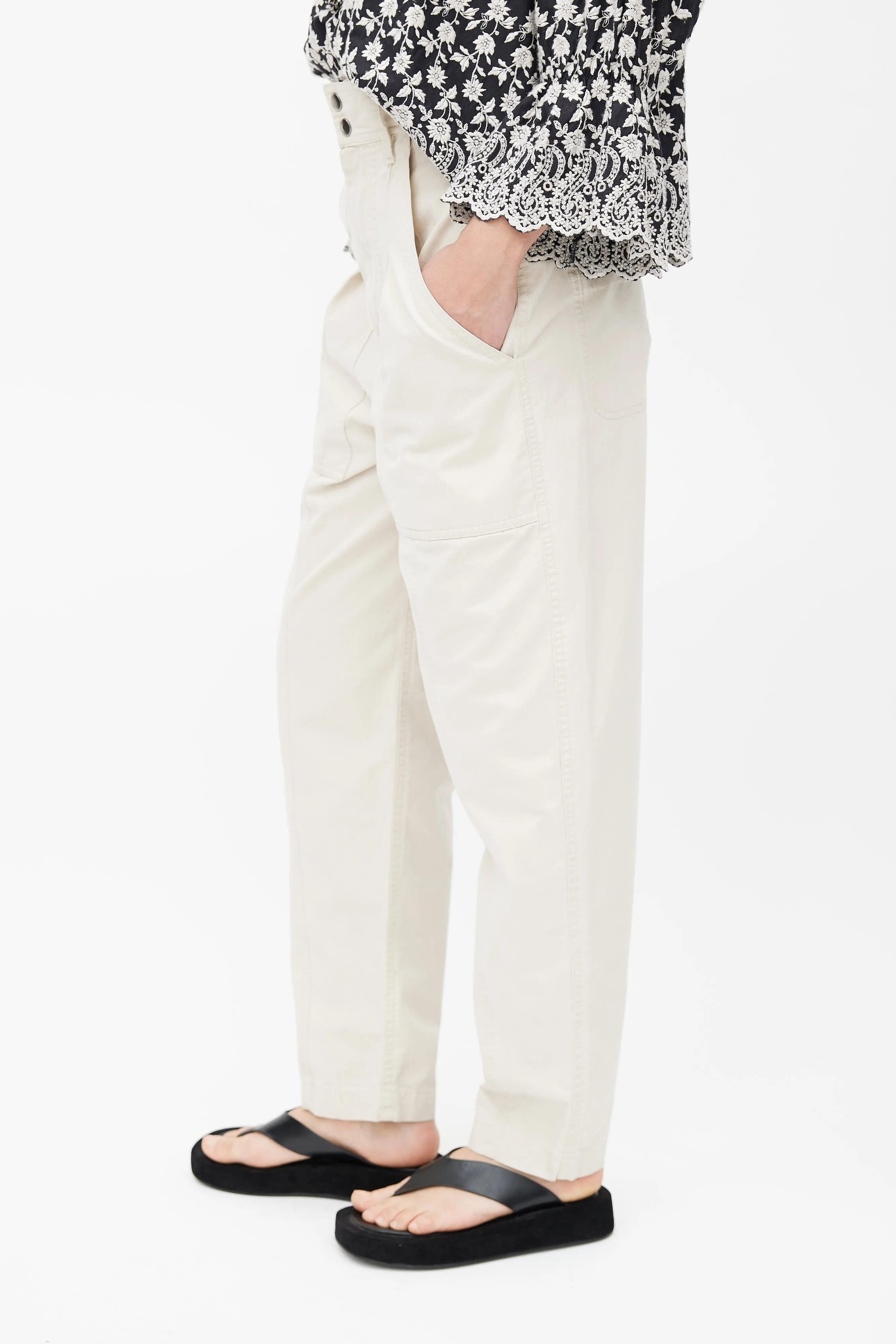 Beige Balloon Leg Pant