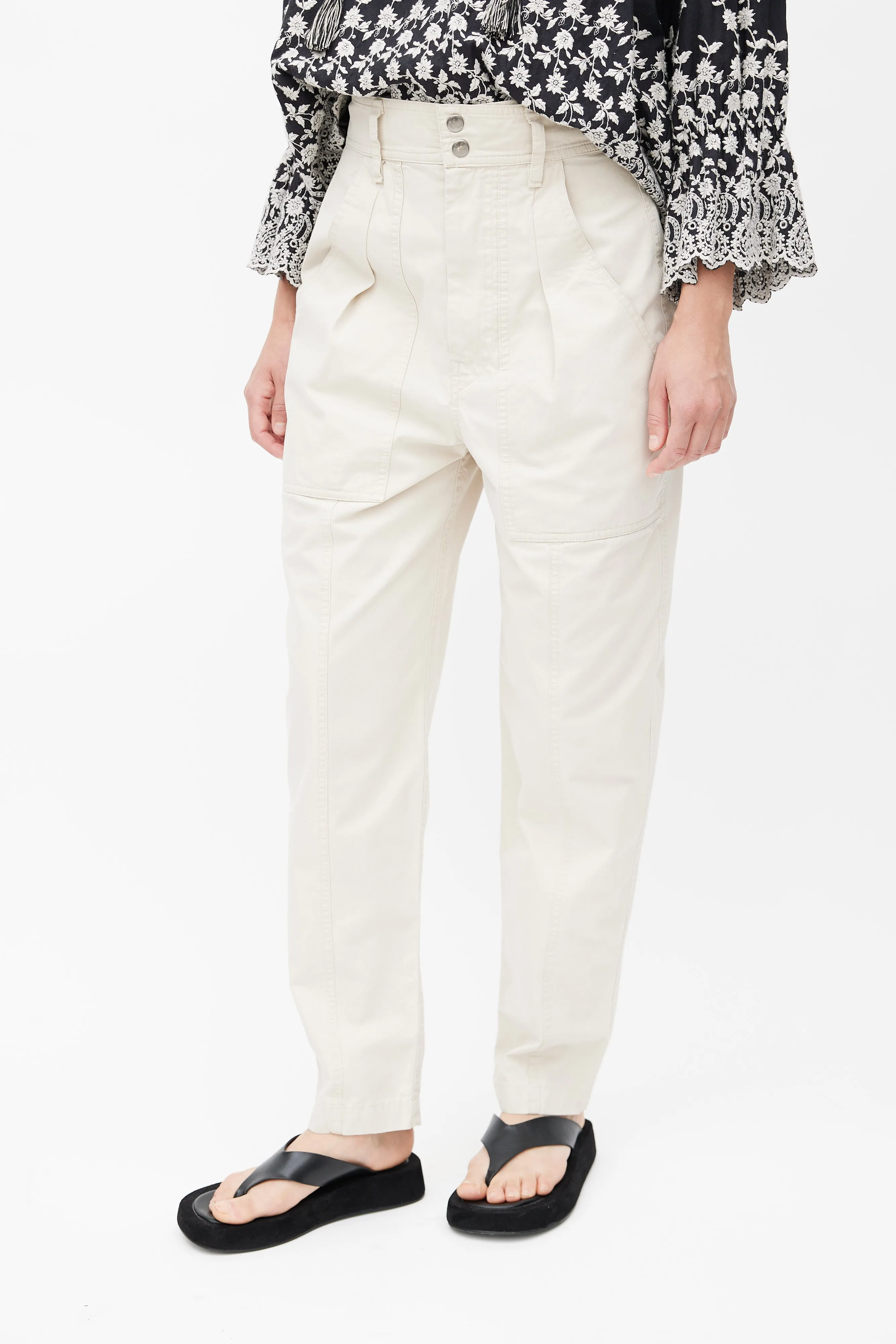 Beige Balloon Leg Pant