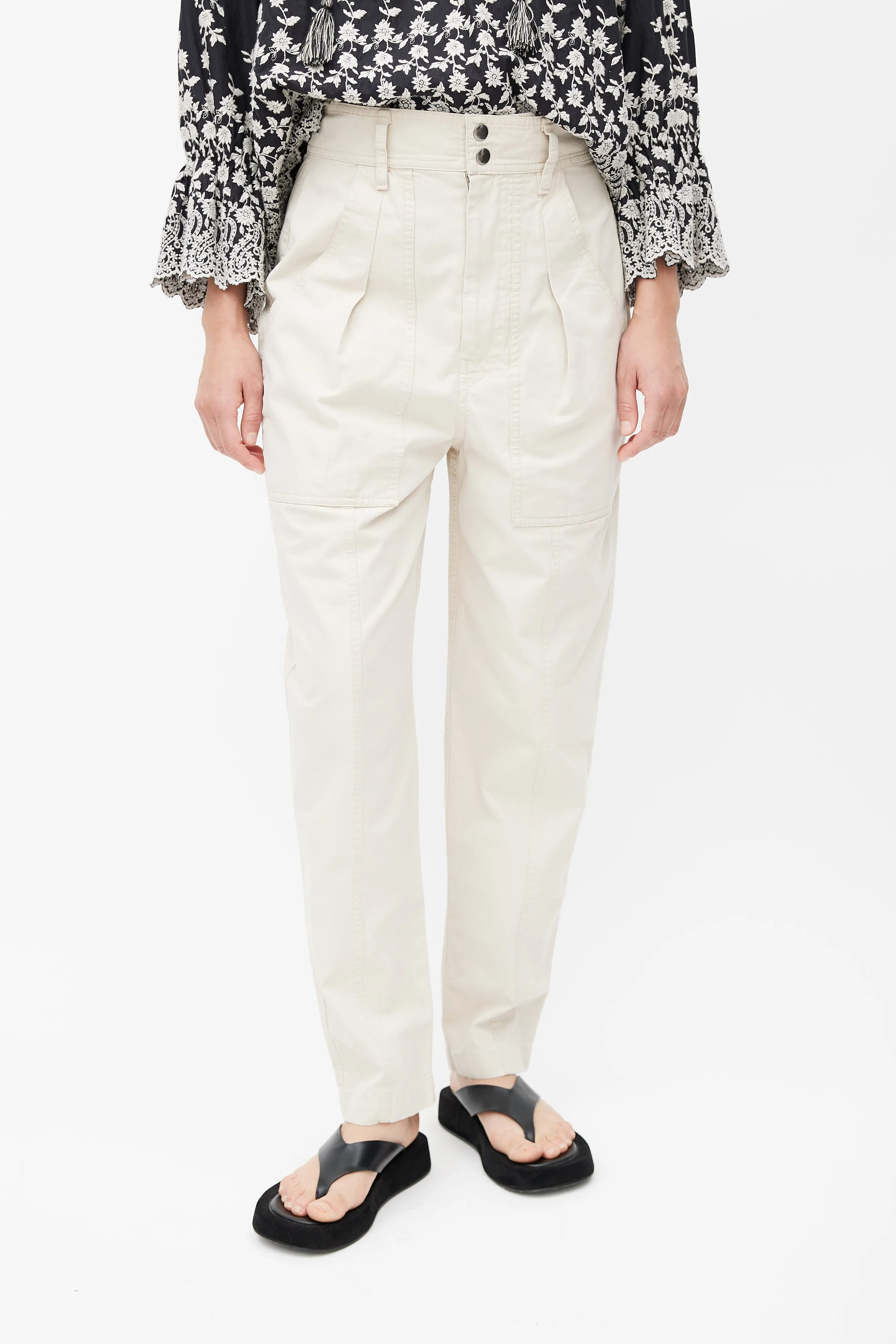 Beige Balloon Leg Pant