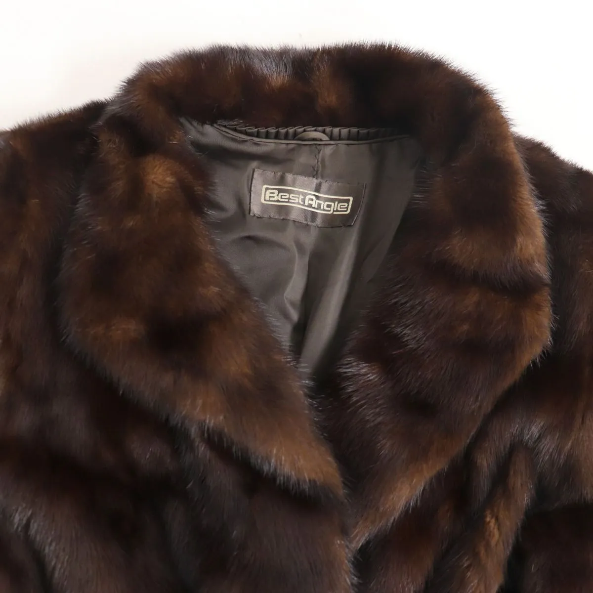 Best Angle Mink Real Fur Coat Brown