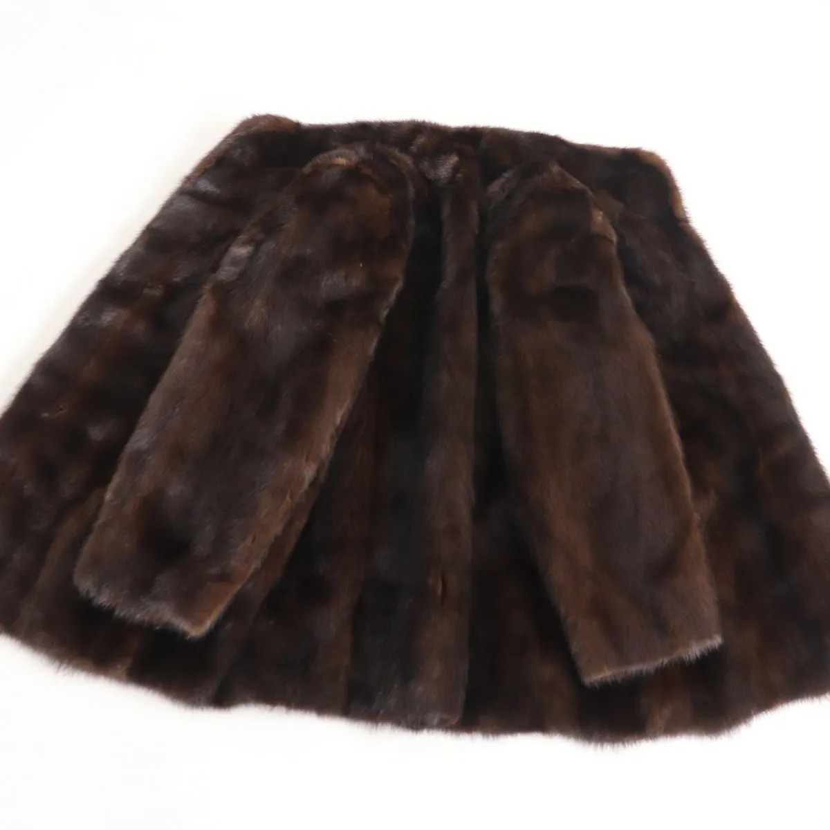 Best Angle Mink Real Fur Coat Brown