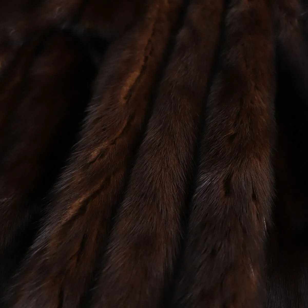 Best Angle Mink Real Fur Coat Brown