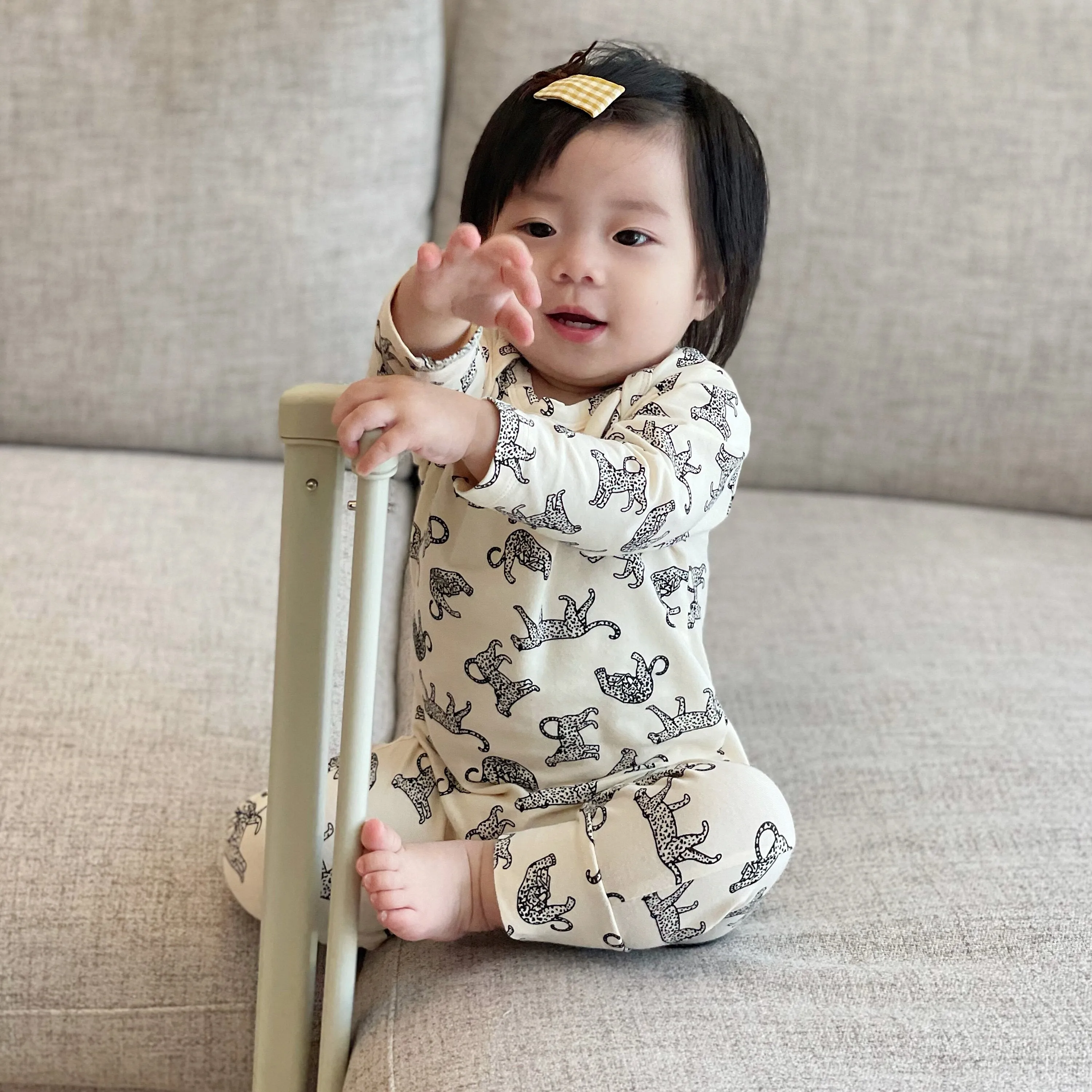 Black & White Leopard Romper