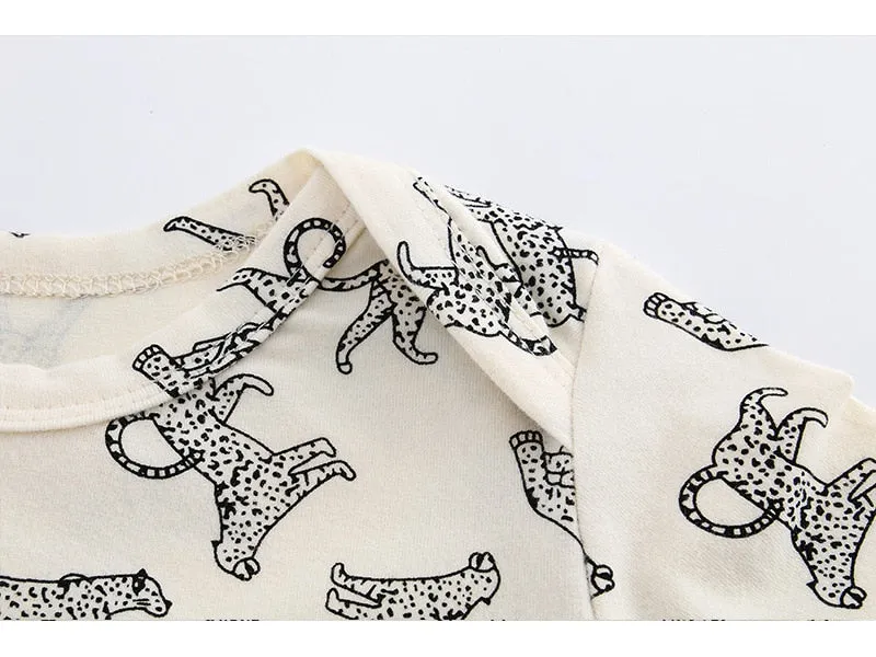 Black & White Leopard Romper