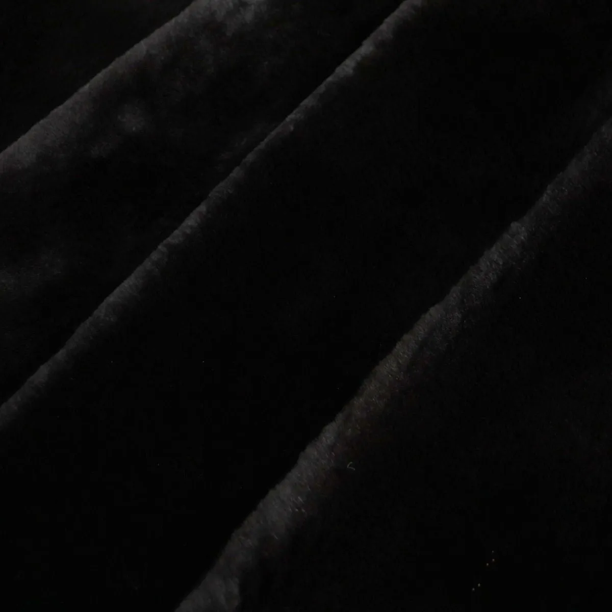 Black Jewel Mink Real Fur Semi-Long Coat
