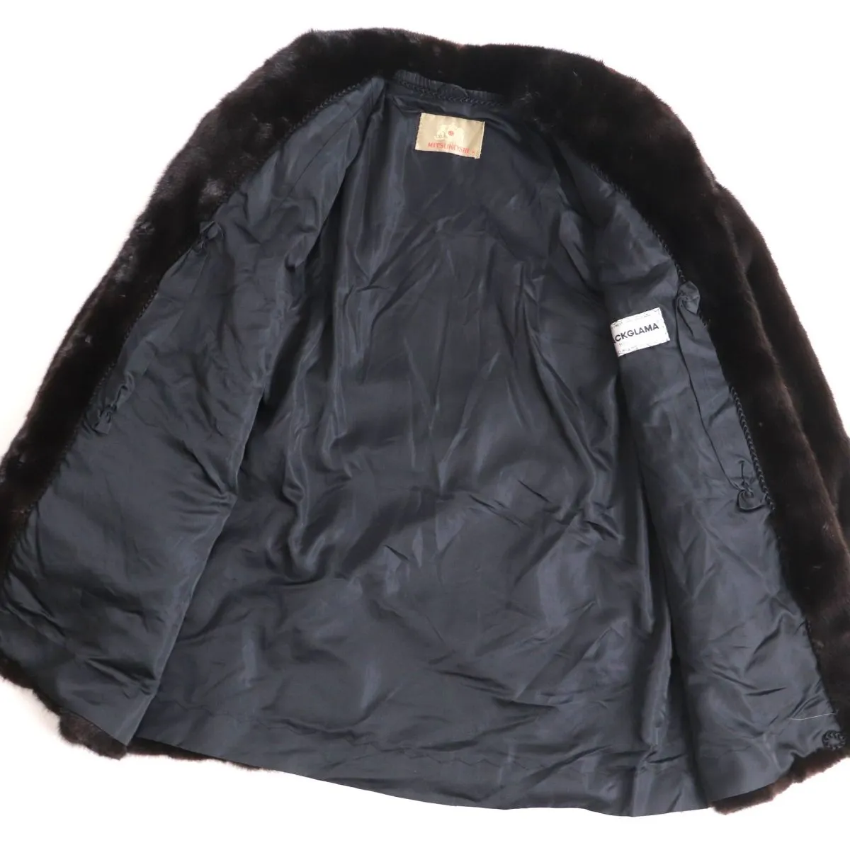 BLACKGLAMA MITSUKOSHI Mink Fur Coat, Dark Brown