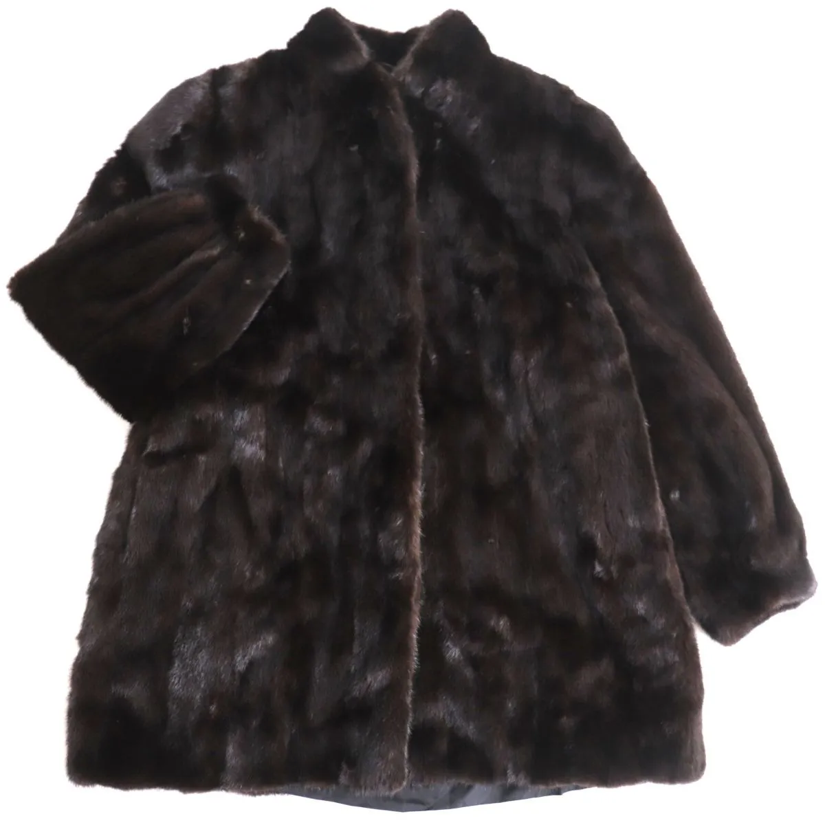 BLACKGLAMA MITSUKOSHI Mink Fur Coat, Dark Brown