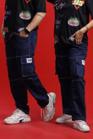 BLUE CONTRAST CARGO PANT
