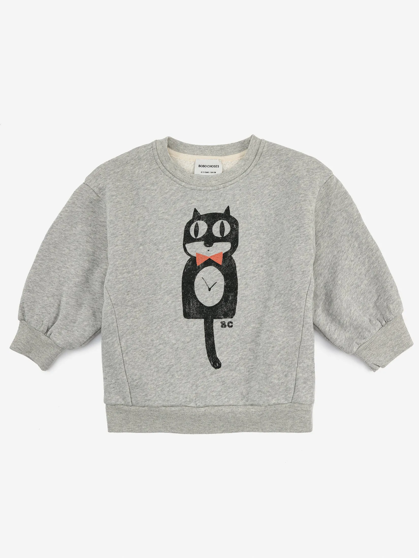 Bobo Choses Cat O'Clock Sweatshirt - Grey