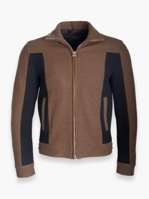 Brown And Black Cropped Jacket