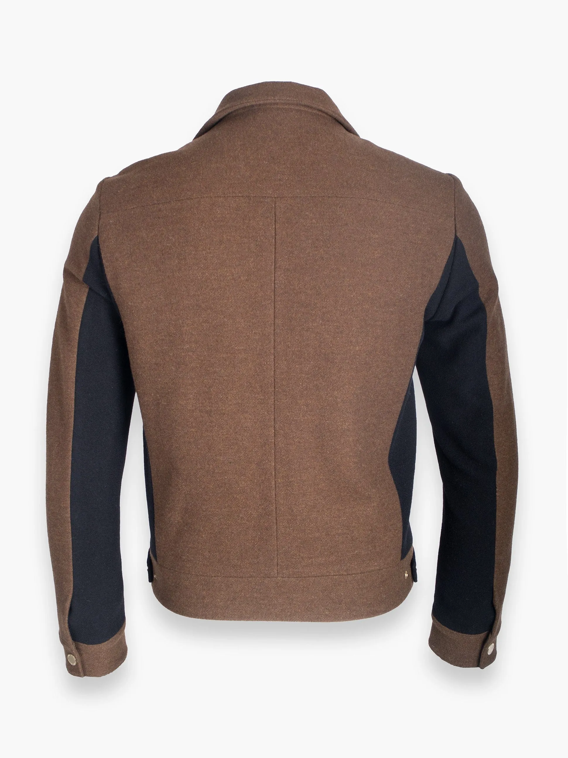 Brown And Black Cropped Jacket