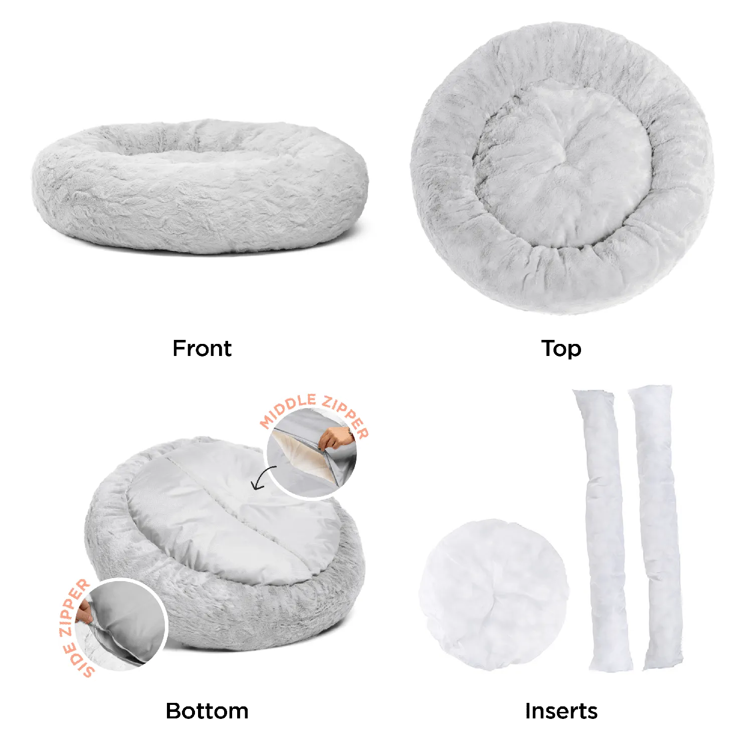 Calming Donut Bed in Lux Fur - 30"x30"