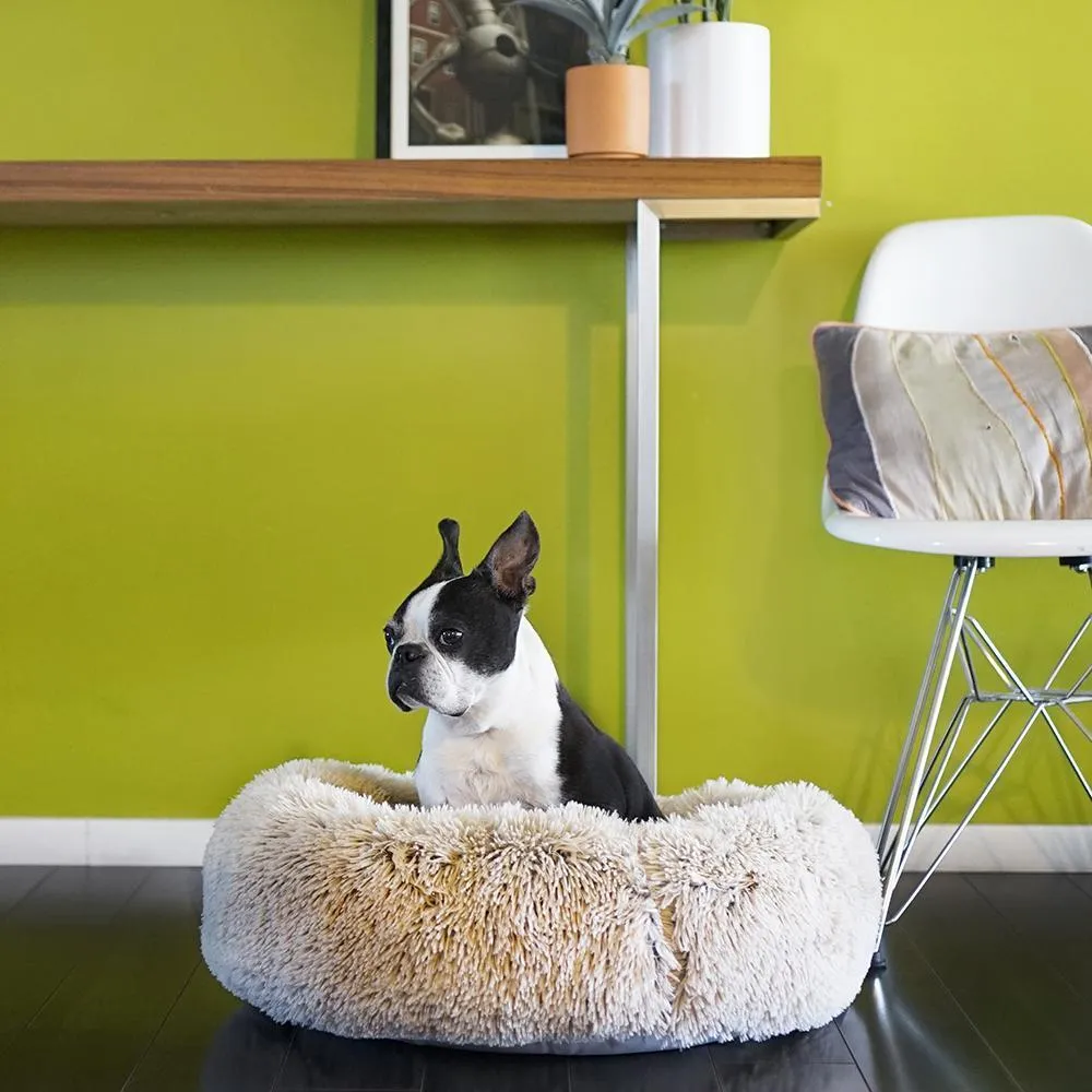 Calming Shag Vegan Fur Donut Cuddler - 23"x23"