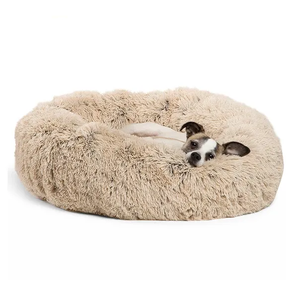 Calming Shag Vegan Fur Donut Cuddler - 23"x23"