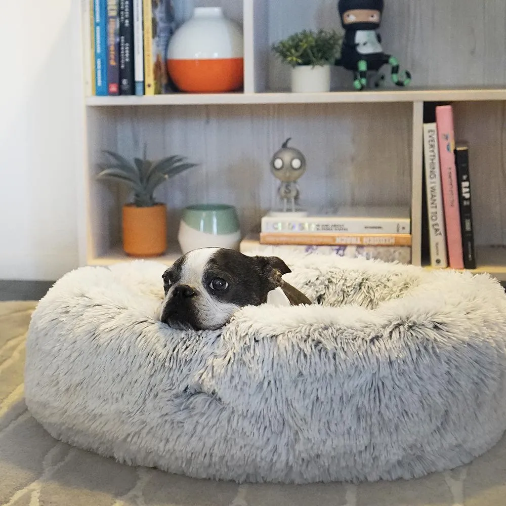 Calming Shag Vegan Fur Donut Cuddler - 23"x23"