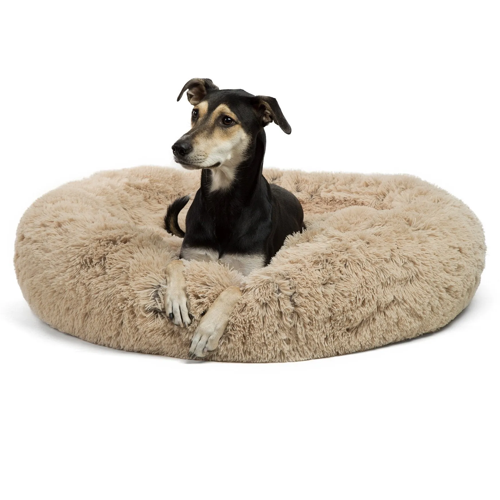 Calming Shag Vegan Fur Donut Cuddler -  36"x36"