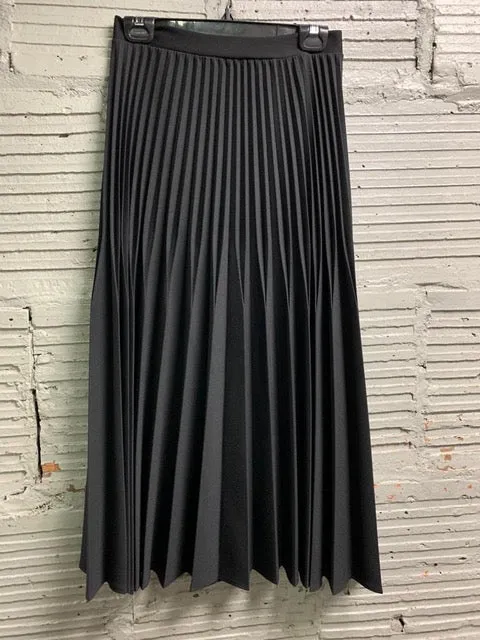 Cascading Pleated MIDI Skirt 541