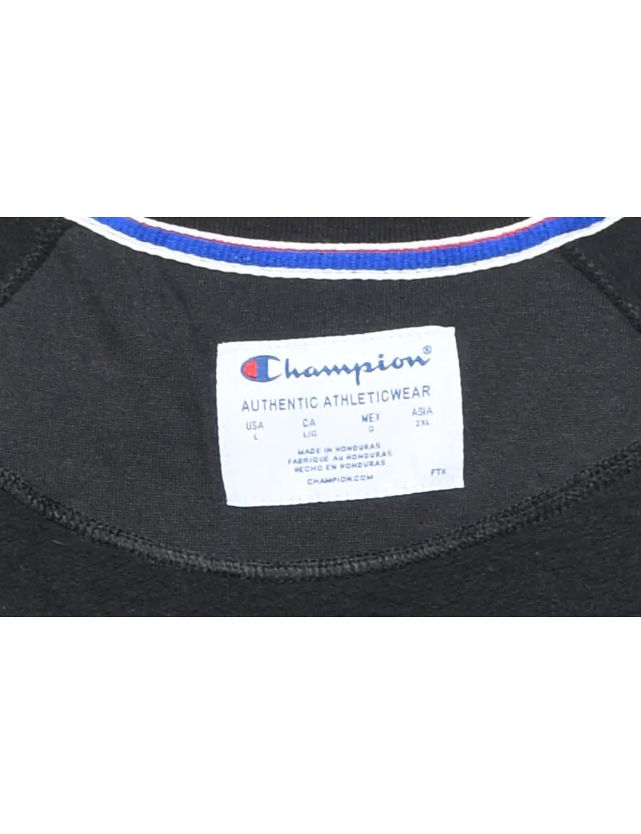 Champion Printed Black Sweatshirt - L