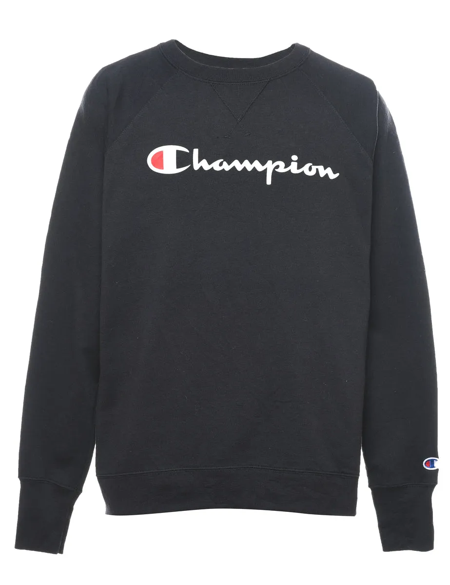 Champion Printed Black Sweatshirt - L