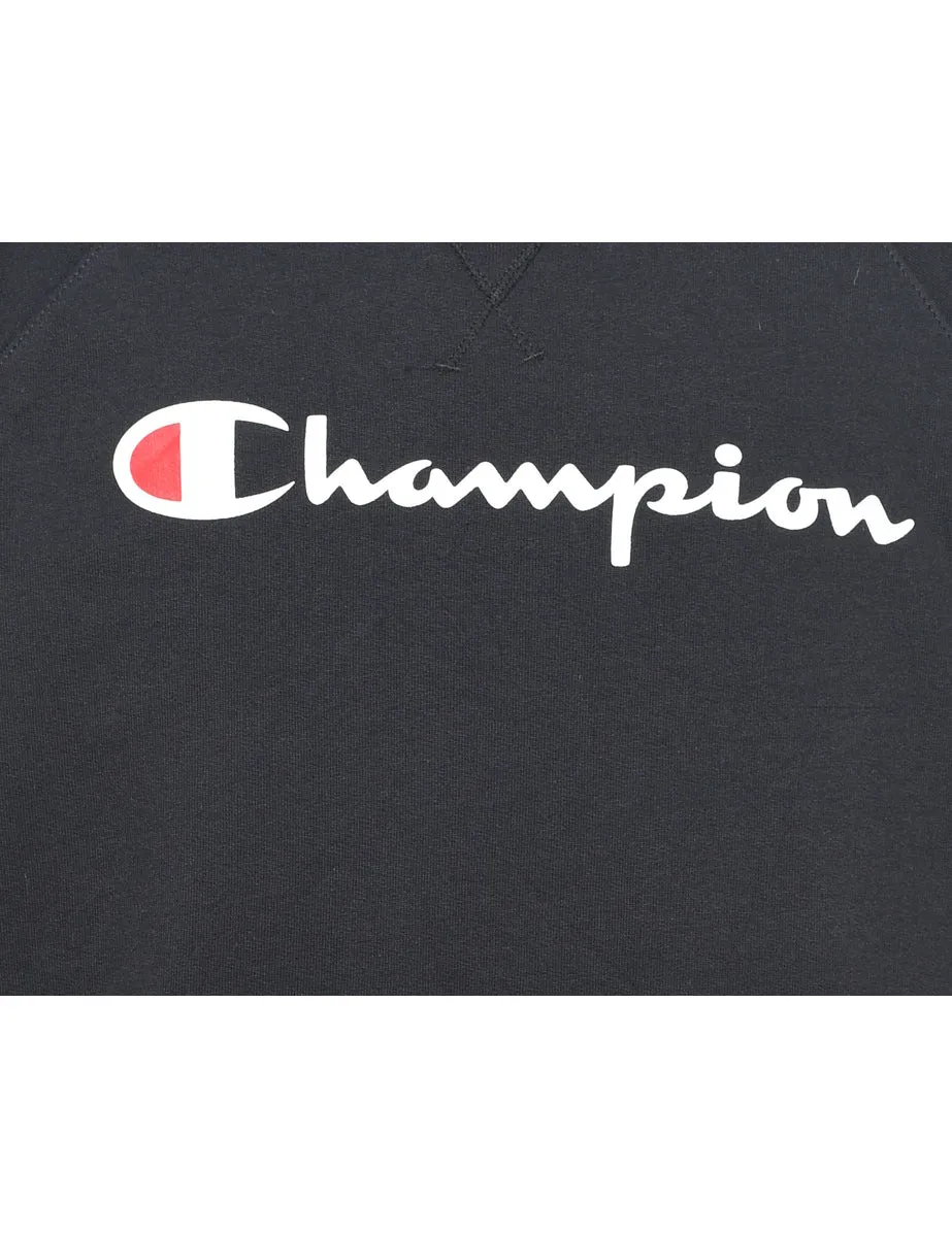 Champion Printed Black Sweatshirt - L