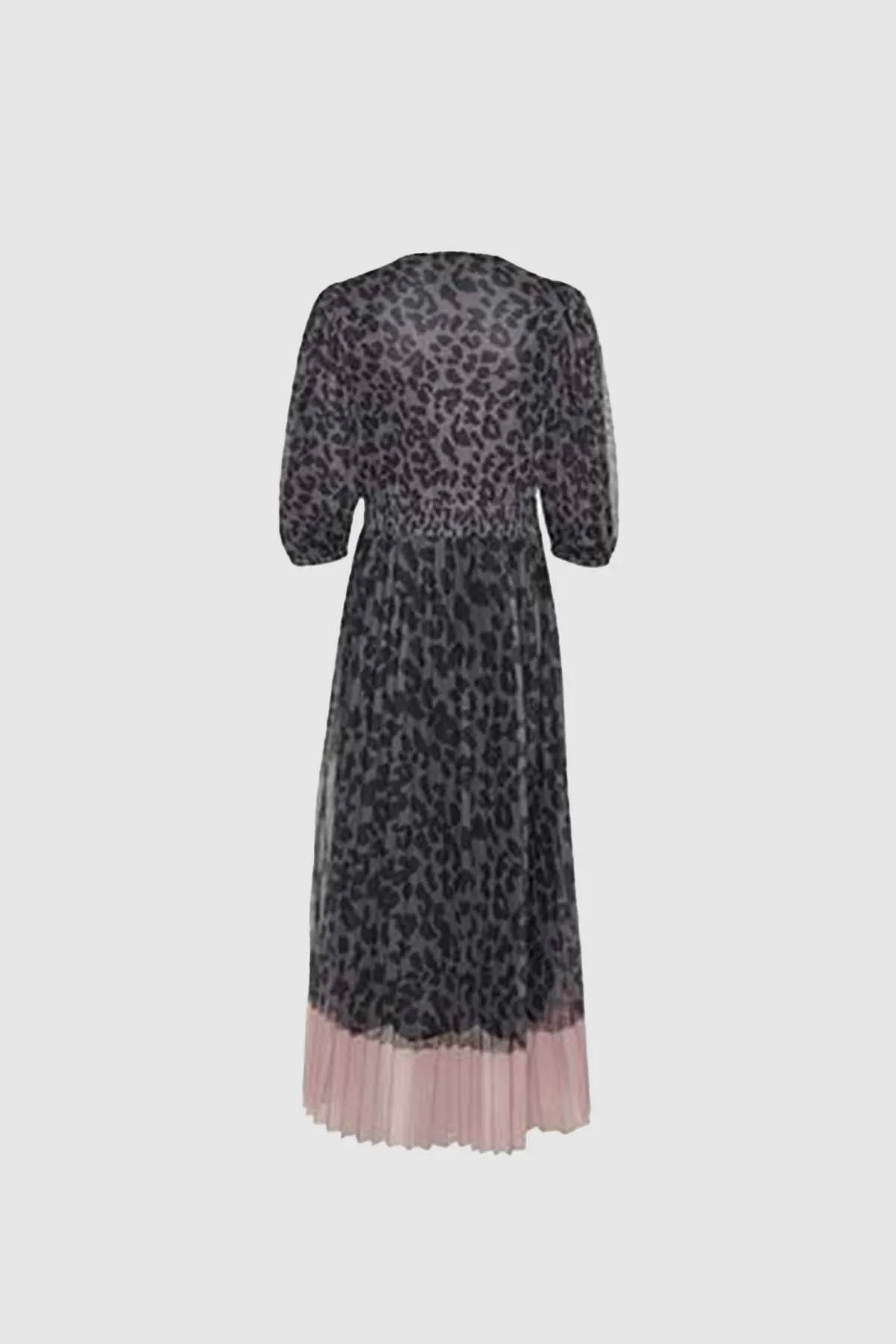 Chancy Dress in Grey Leopard